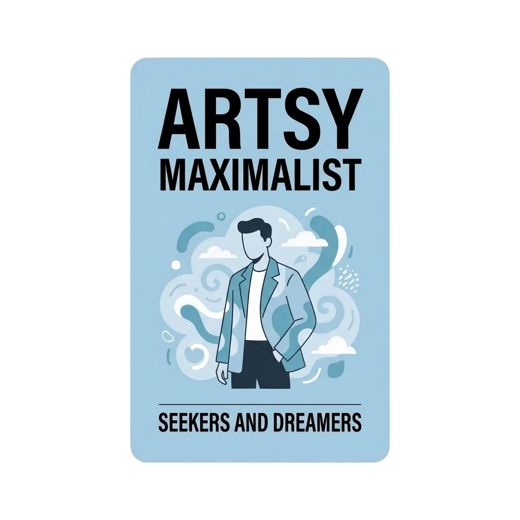 Artsy Maximalist vibe card – gifts for art lovers who believe more is more and their walls are never full enough