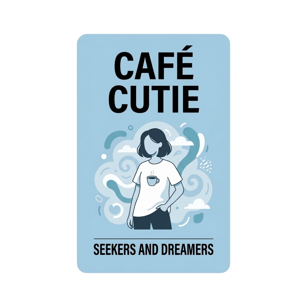 Café Cutie vibe card – cute and charming gifts for the person with bubble tea in one hand and a soft aesthetic for everything