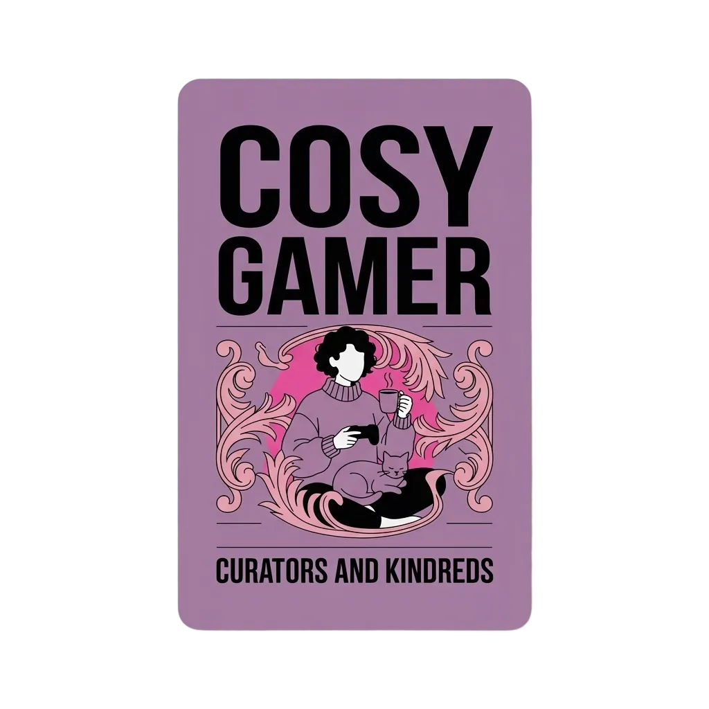 Cosy Gamer vibe card – gifts for gamers who love comfort, blankets, and cosy vibes