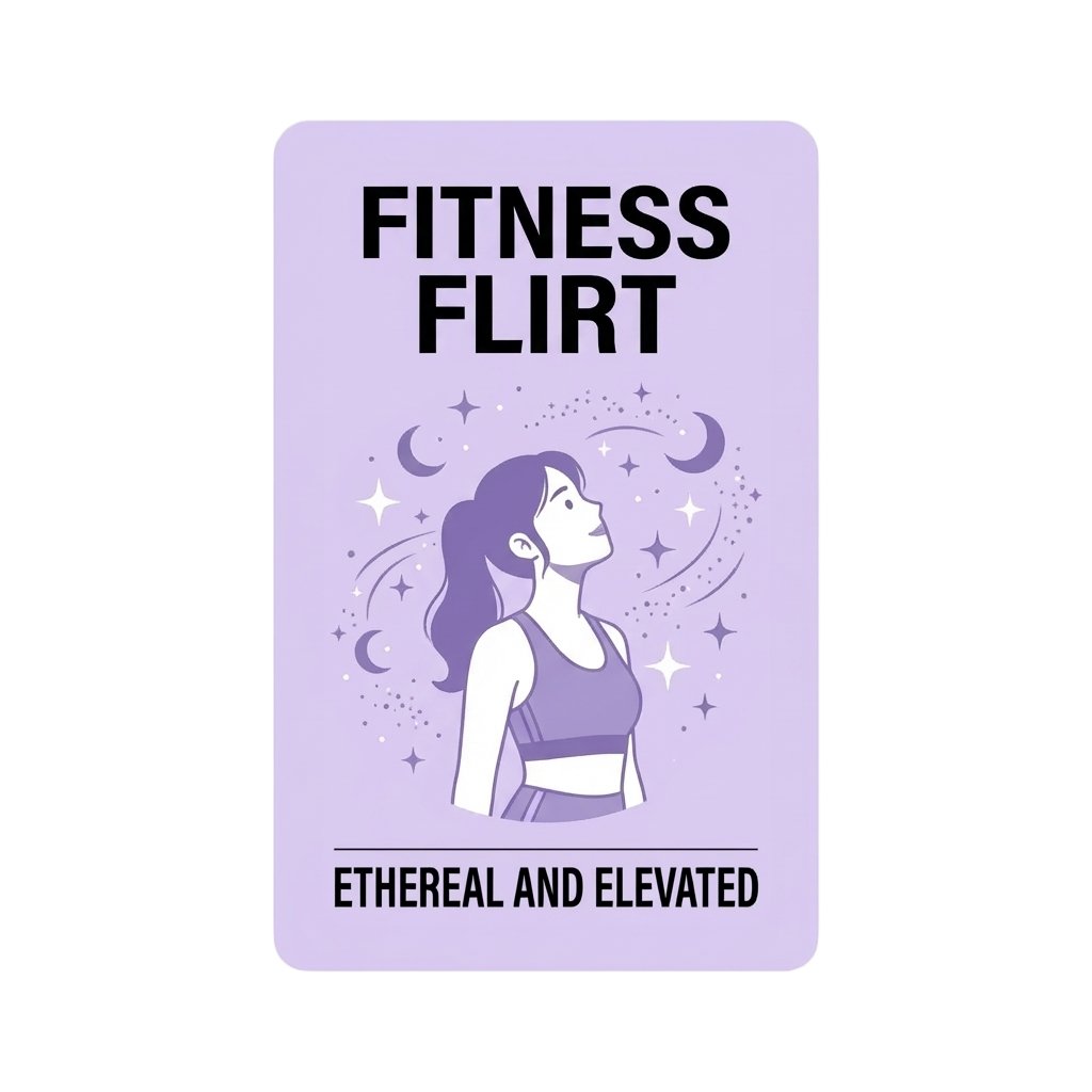 Fitness Flirt vibe card – fitness and gym gift ideas for the person who lives in athleisure and makes working out look like a social event