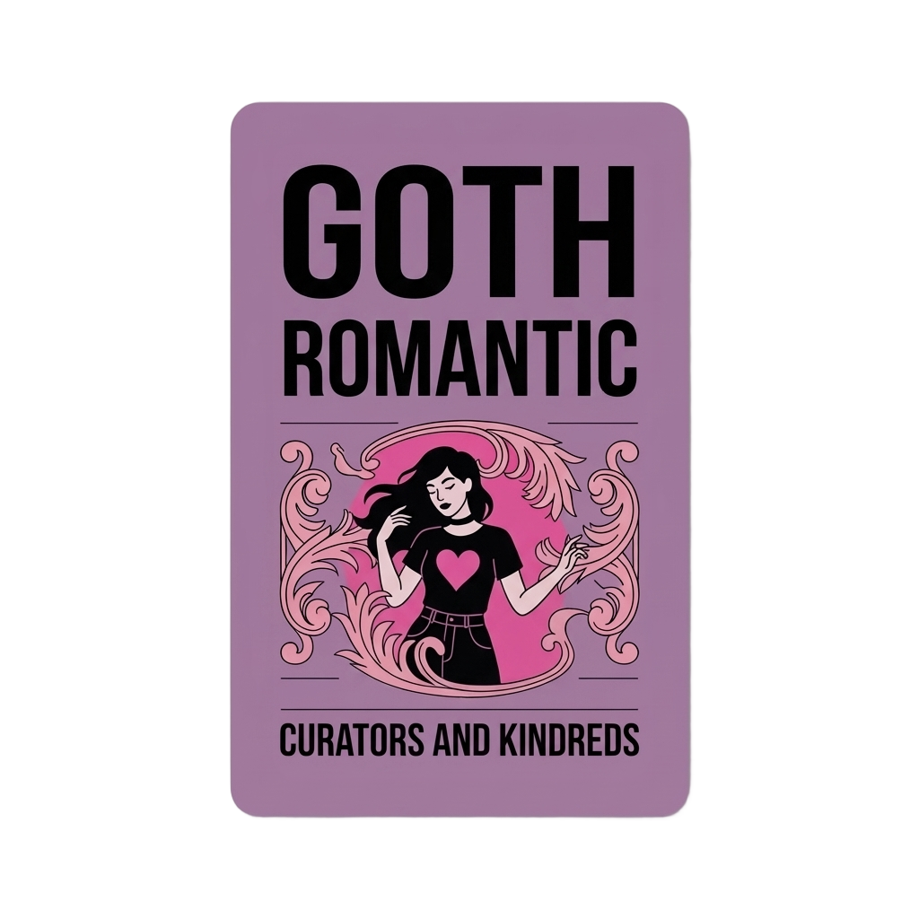 Goth Romantic vibe card – gothic gifts for the person who loves black lace, candlelit poetry, and darkly romantic aesthetics