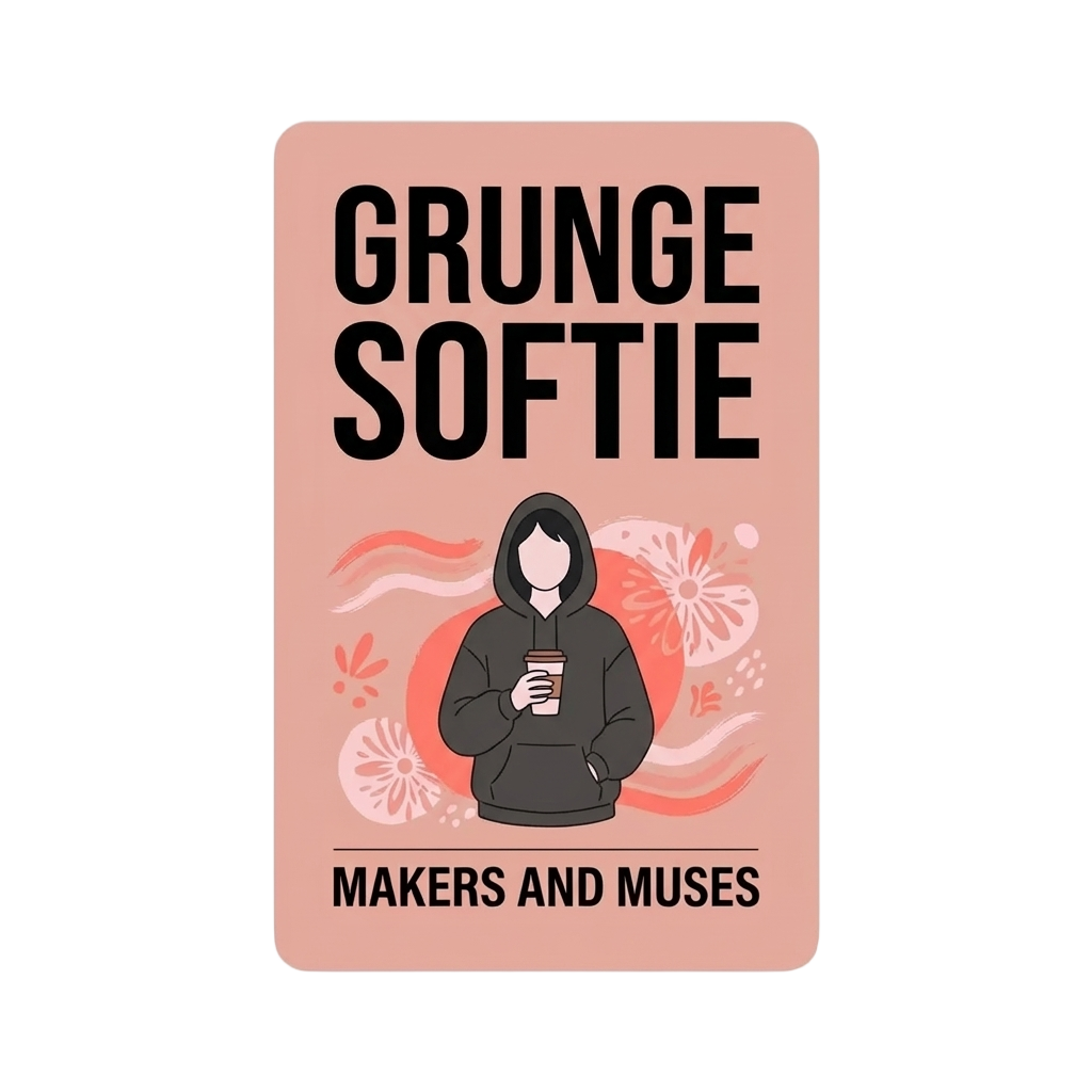 Grunge Softie vibe card – edgy but cosy gifts for the person who looks tough but writes you poetry