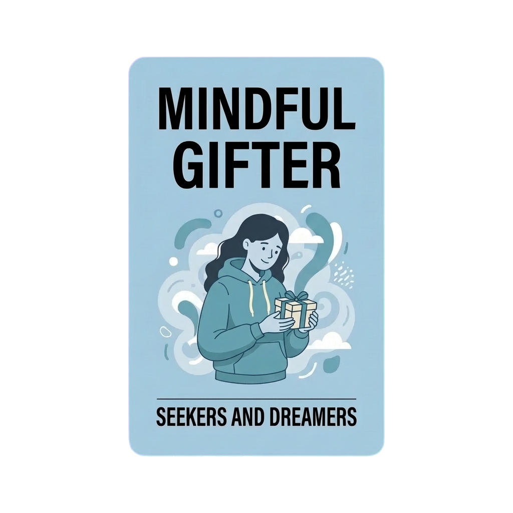 Mindful Gifter vibe card – thoughtful and meaningful gifts for the person who always gives the most considered presents with a handwritten note