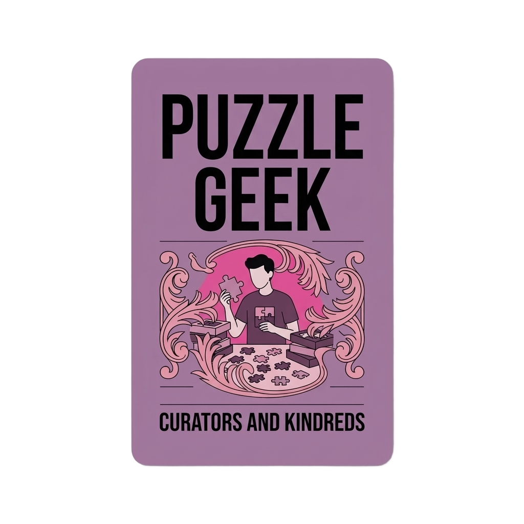 Puzzle Geek vibe card – gifts for puzzle lovers who won't relax until the problem is solved