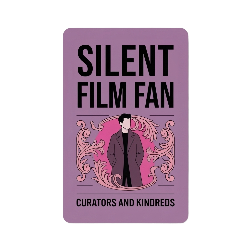 Silent Film Fan vibe card – vintage cinema and Old Hollywood gifts for the person who adores black-and-white drama