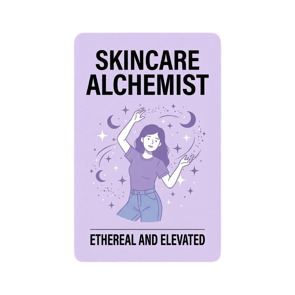 Skincare Alchemist vibe card – luxury skincare and self-care gift ideas for the person who treats glow like a craft