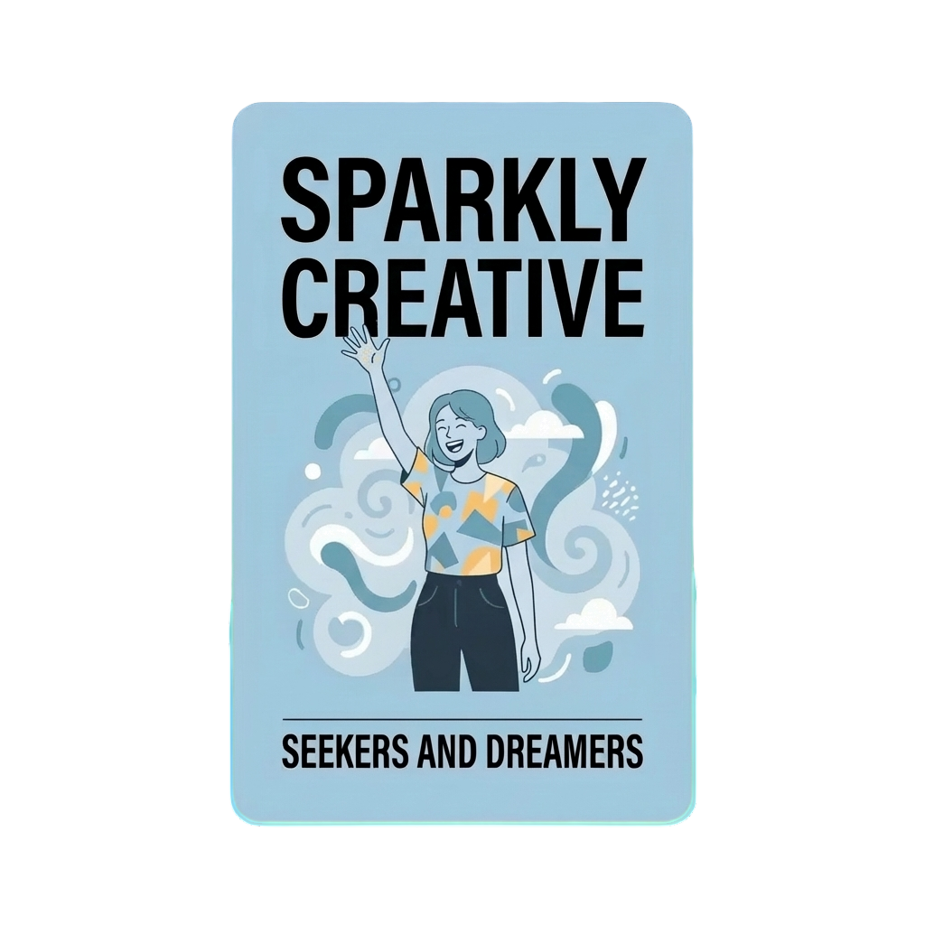 Sparkly Creative vibe card – fun and colourful gifts for the person with glitter in their veins and a disco ball for a soul