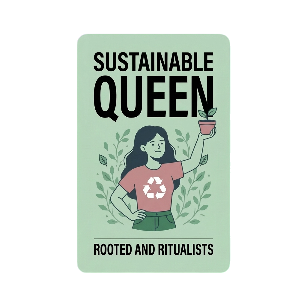 Sustainable Queen vibe card – eco-friendly and sustainable gifts for the person who is zero-waste, zero-plastic, and all about eco everything